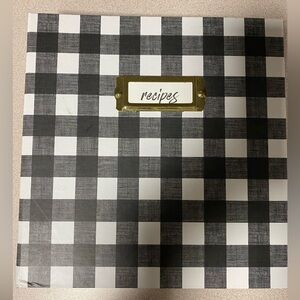 Black and White Checkered Recipe Book